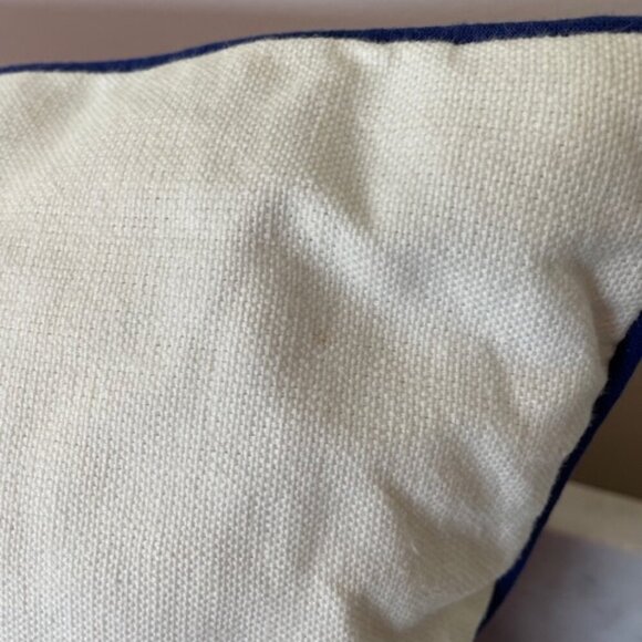 THRESHOLD Pink Embroidered Anchor White Blue Stripe Toss Pillow - Picture 15 of 15